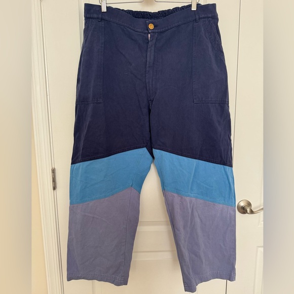 Big Bud Press Pants - Big Bud Press Blue, Light Blue,  and Purple Colorblock Work Pants size 3XL